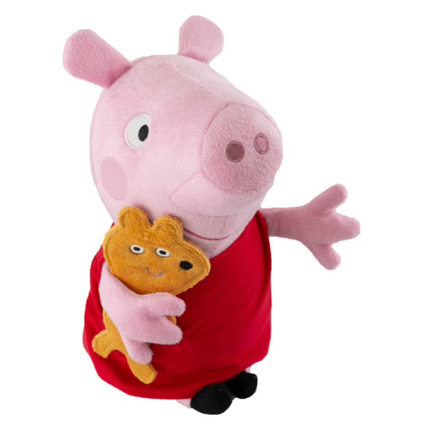 Peppa Pig pelúcia para crianças, peluches macios, desenhos