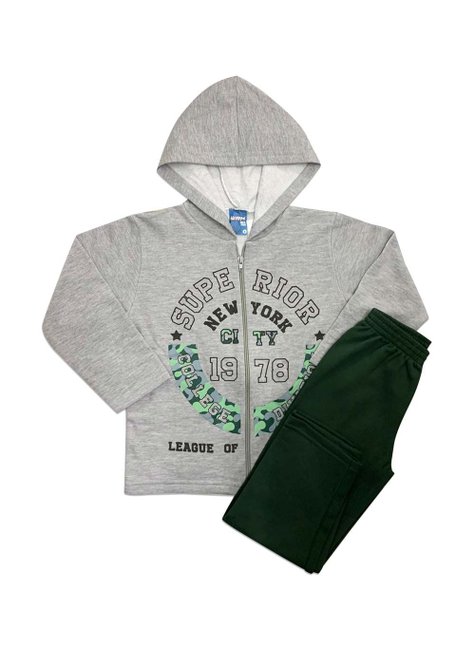 Conjunto Menino Blus o e Cal a Moletom Super Rior Camuflado WRK