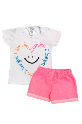 Calça Jeans Infantil Menina Flare Coração Love Pink