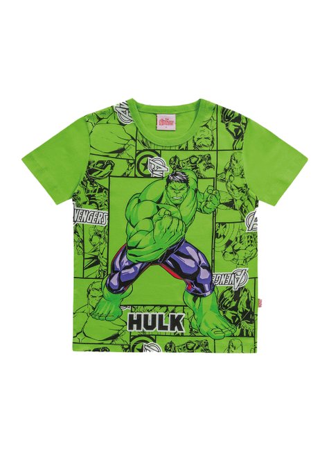 01 camiseta menino manga curta hulk fakini