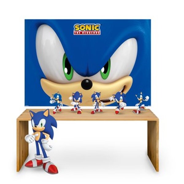 Festa Sonic - Display de Mesa - Faça em Casa 