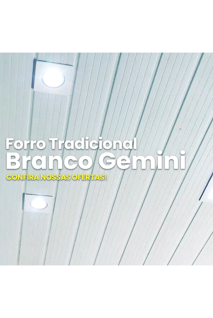 Placa De Forro  PVC Branco - Gemini
