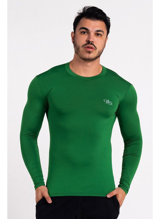 Camiseta Térmica Manga Longa Masculina Verde