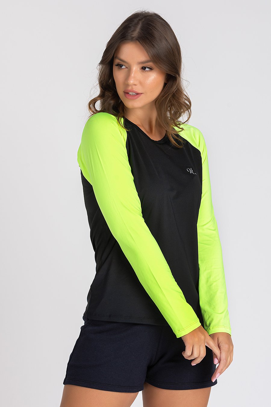 Camiseta dry fit sales feminina manga longa