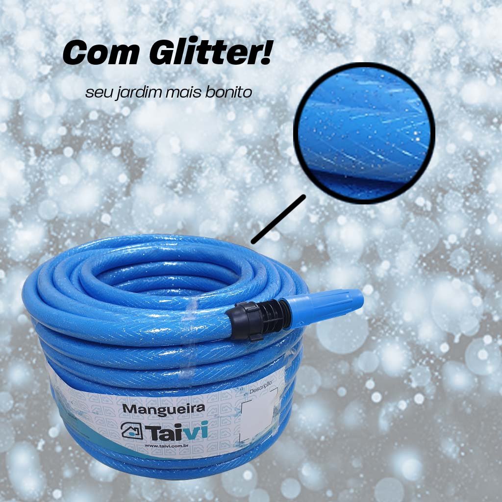 Kit Mangueira Trançada Neon X mm Suporte Torneira Azul metros Camicado