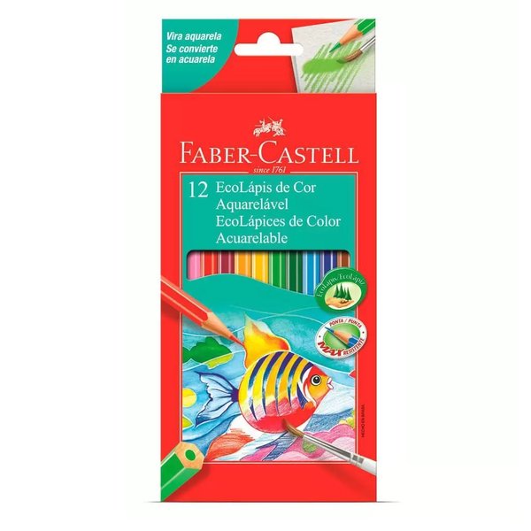 Estojo Ecolápis de Cor Aquarelavel C/12 Cores Estojo Ecolápis de Cor Aquarelavel C/12 Cores