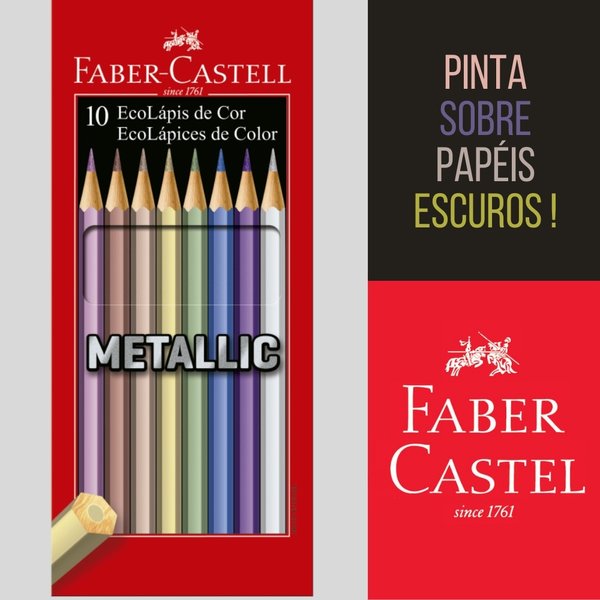 Estojo Ecolápis de Cor C/10 Cores Metalico Estojo Ecolápis de Cor C/10 Cores Metalico