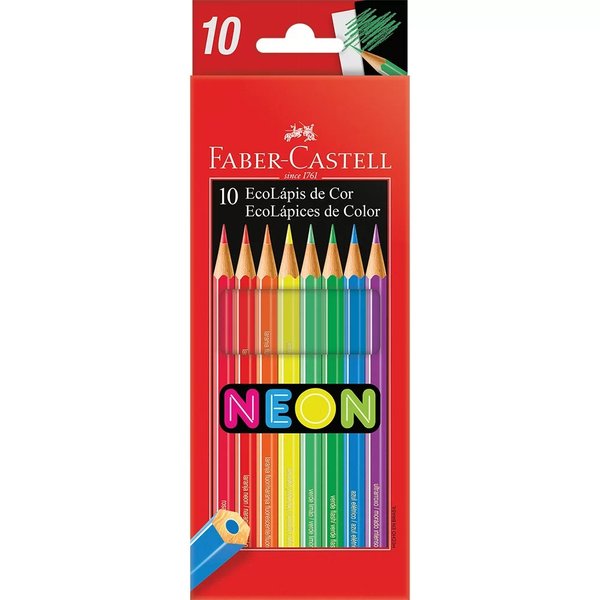 Estojo Ecolápis de Cor C/10 Cores Neon Estojo Ecolápis de Cor C/10 Cores Neon