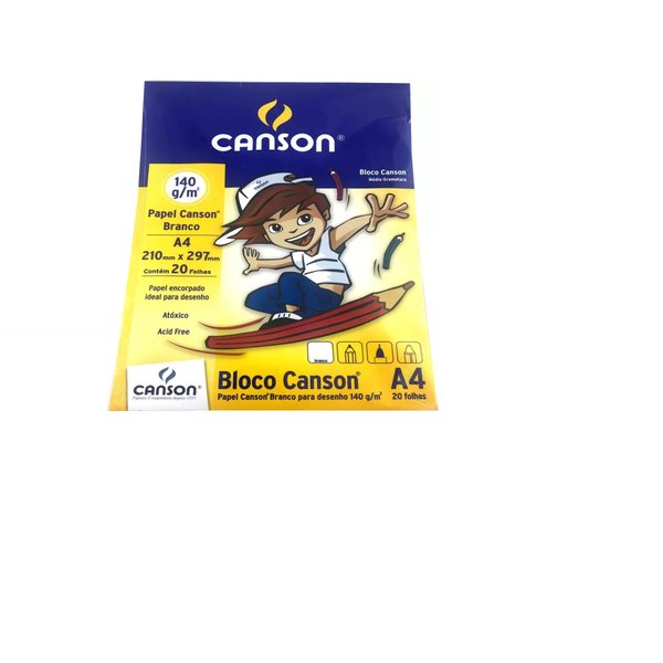 Bloco Desenho Canson C/20 Folhas 140GR Bloco Desenho Canson C/20 Folhas 140GR
