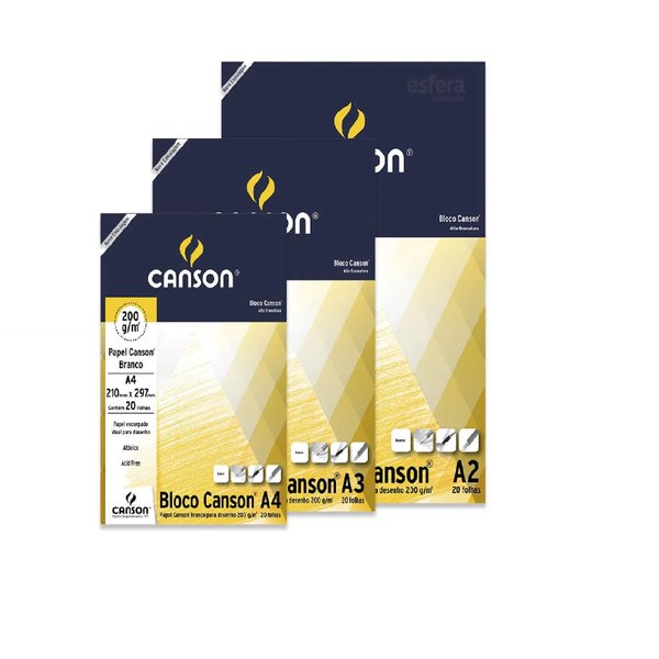 Bloco Desenho Canson C/20 Folhas 200GR Bloco Desenho Canson C/20 Folhas 200GR
