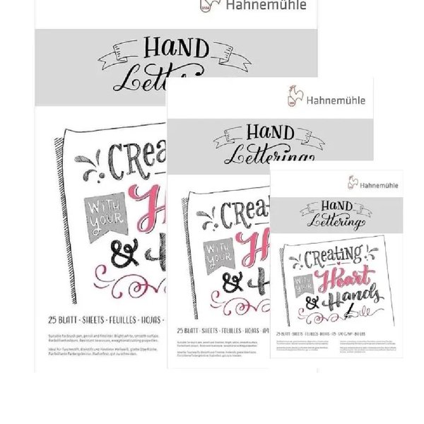 Bloco Hahnemühle Hand Lettering C/25 Folhas 170GR Bloco Hahnemühle Hand Lettering C/25 Folhas 170GR