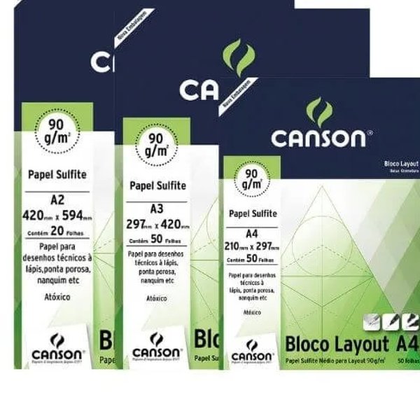 Bloco Layout Canson C/50 Folhas 90GR Bloco Layout Canson C/50 Folhas 90GR