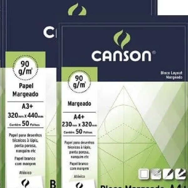Bloco Layout Margeado Canson C/50 Folhas 90GR Bloco Layout Margeado Canson C/50 Folhas 90GR