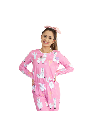 Pijama Feminino Lhama New Soft Lhamitas