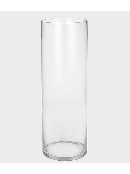 vaso tubo 50cm transparente lili casa e construcao