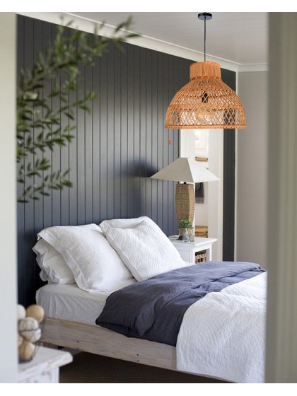 luminaria pendente detalhe cupula 45 fibra natural vime quarto lili casa home decor