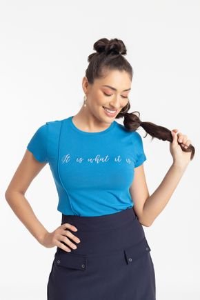 blusa recorte frontal it is what azul