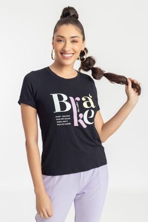 blusa manga dobrada brake preto