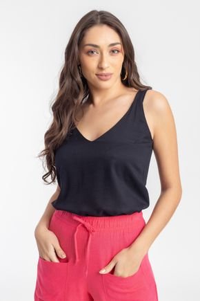 blusa basica alca larga com decote v frente