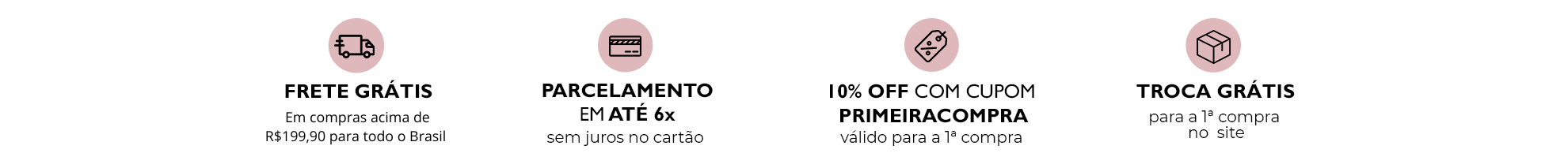 Em compras acima de R19990 para todo o Brasil