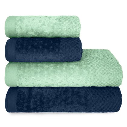 kit 4 toalhas pollo azul azul verde
