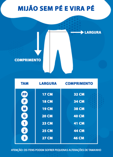 Tabela de medidas Tabela de medidas