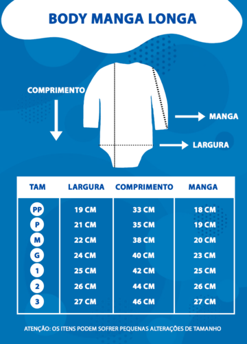 Tabela de medidas Tabela de medidas