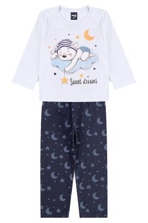 Pijama Infantil Ursinho Branco - Mafi kids
