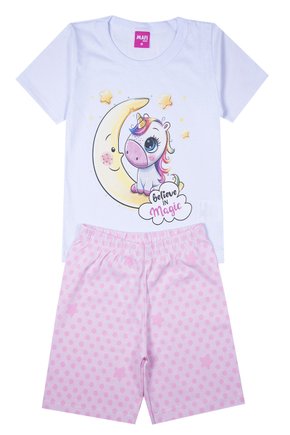 Pijama Infantil Unicórnio Branco - Mafi Kids