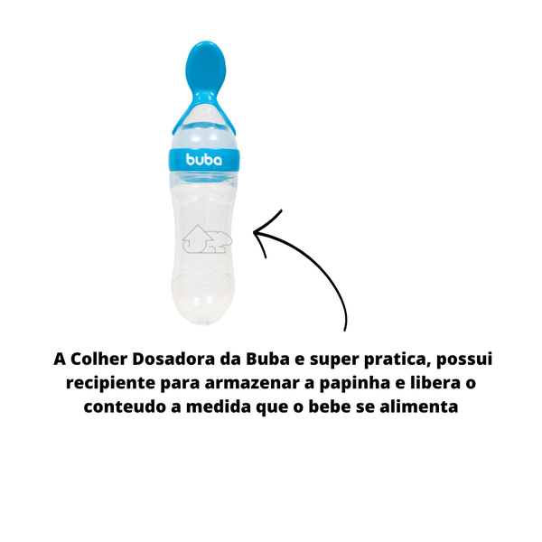 Colher de Silicone Baby - Azul - Buba - Ri Happy