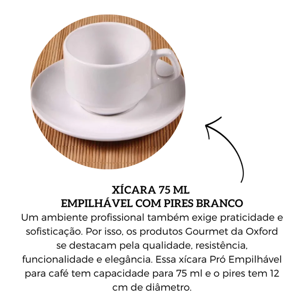 X cara De Ch Porcelana Empilhavel Hotel 75ml Oxford