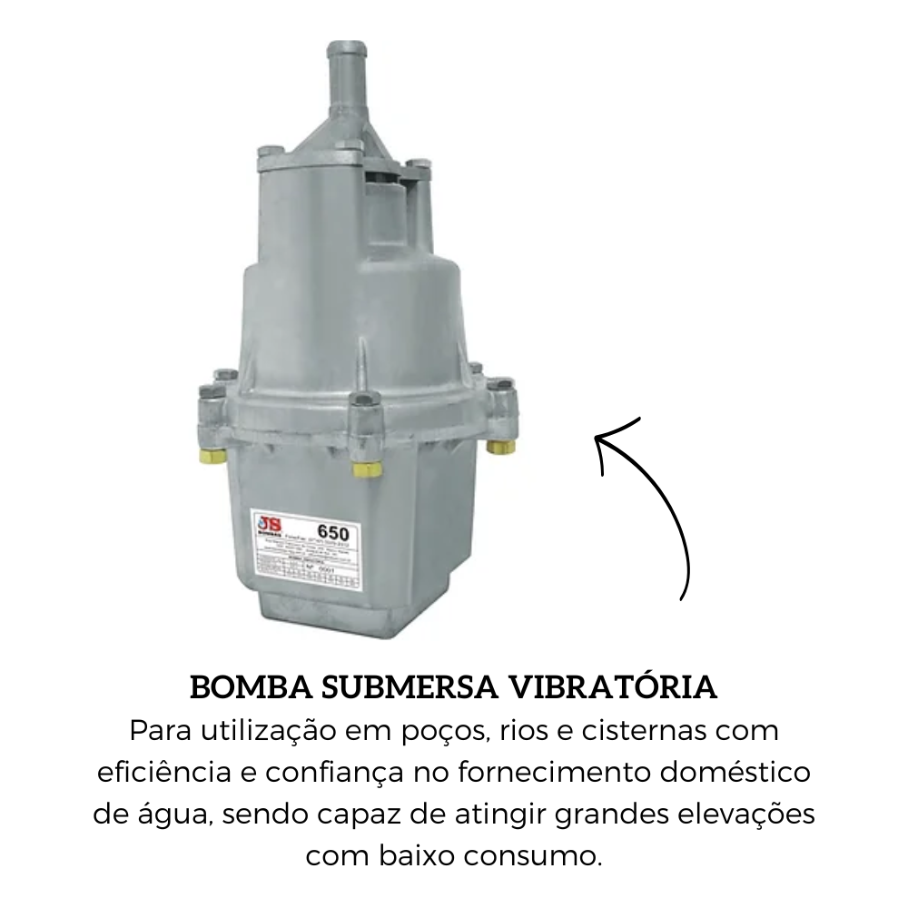 Bomba Submersa Vibratória Potente 650 Josi Bombas