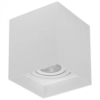 spot de sobrepor loch lamp quadrado 105x105x15cm policarbonato branco nordecor 6214