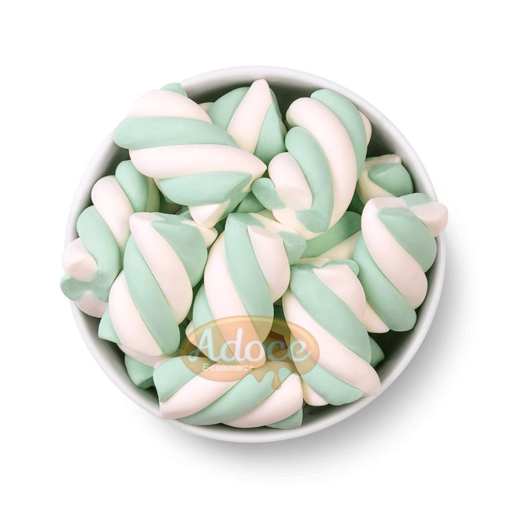 MARSHMALLOW MAXMALLOW TWIST VERDE E BRANCO 250G DOCILE