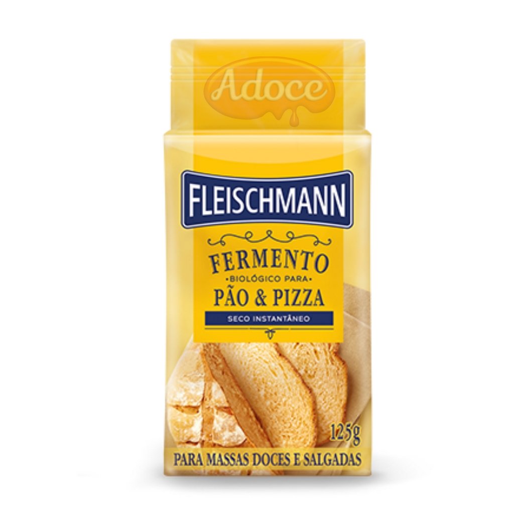 FERMENTO BIOLÓGICO PÃO E PIZZA INSTANTÂNEO 125G FLEISCHMANN