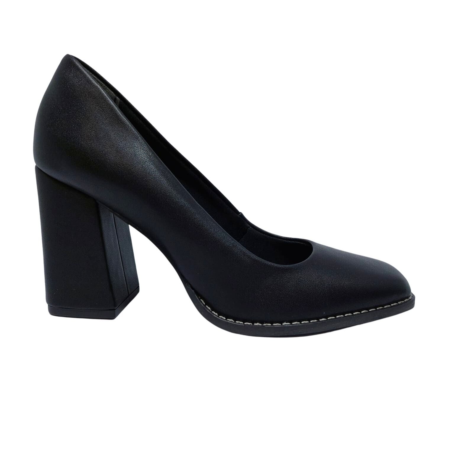 Sapato preto feminino salto hot sale grosso