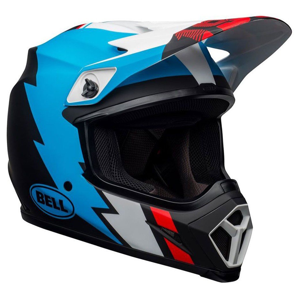 Capacete Bell Moto-9 Carbon Flex Vice Azul/Vermelho