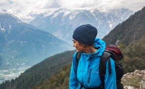 woman hiking jacket guduru ajay bhargav