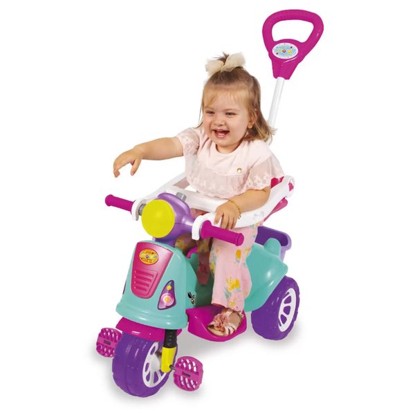 Triciclo Moto Infantil Passeio/Pedal Avespa - Maral Pink