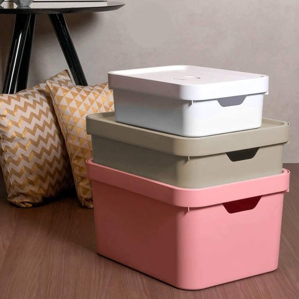 Caixa organizadora para armário roupa brinquedo cesto dispensa cozinha  lavanderia multiuso com alça