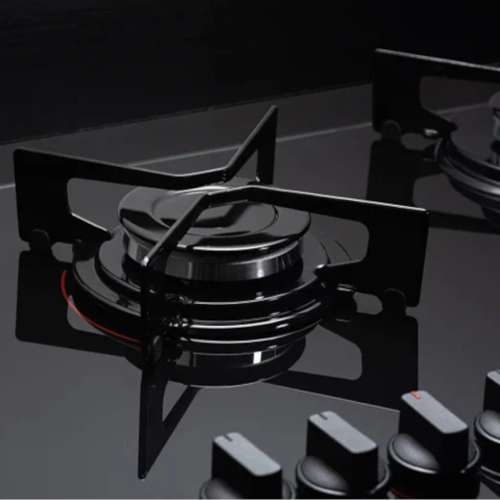 Fogão Cooktop 5Q à Gás Fit Line com Mesa de Vidro Preto Fischer