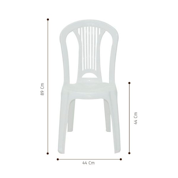 Conjunto de mesa com 4 cadeiras plásticas - Atlântida - Tambaú - Tramontina