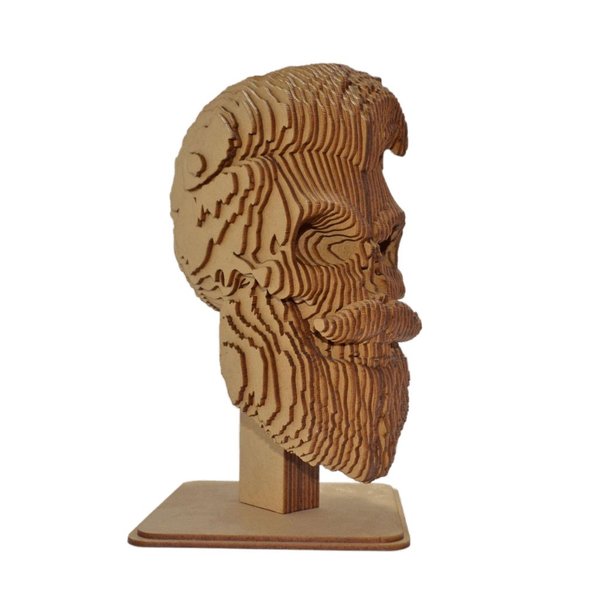 busto caveira barber mdf 3d para decoracao 6
