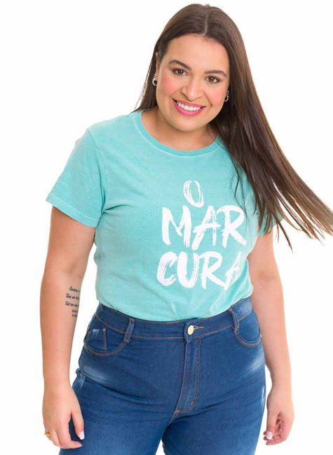 T-shirt Feminina O Mar Cura Verde T-shirt Feminina O Mar Cura Verde