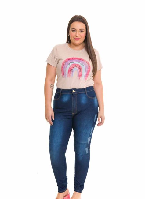 T-shirt Feminina Promise Marrom T-shirt Feminina Promise Marrom