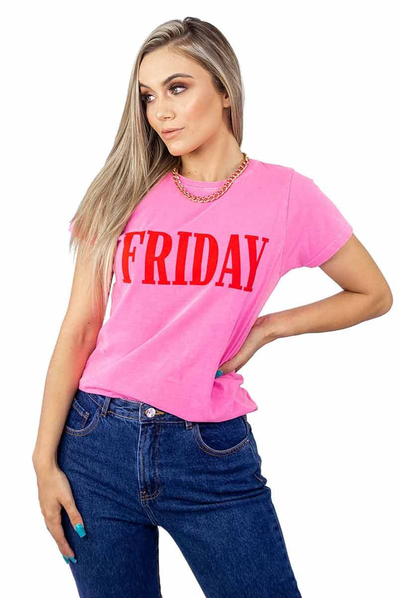 T-shirt Feminina Funk It Rosa