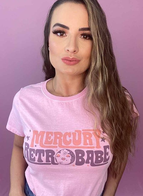 T-shirt Feminina Mercury Rosa T-shirt Feminina Mercury Rosa
