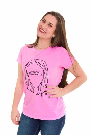 T-shirt Feminina Lute Como Uma Garota