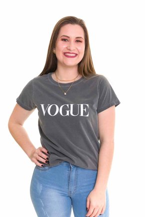 T-shirt Feminina Vogue Chumbo