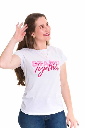 T-shirt Feminina Stand Together Branca